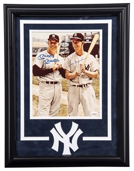 Mickey Mantle and Billy Martin Dual Signed New York Yankees Framed 8x10 Photo (JSA)